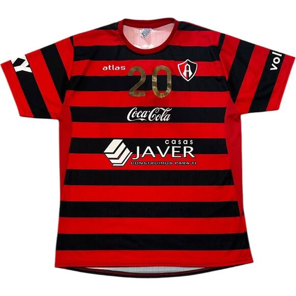Atlas FC Red Black Striped 2000’s Vintage Home Jersey - Picture 1 of 4